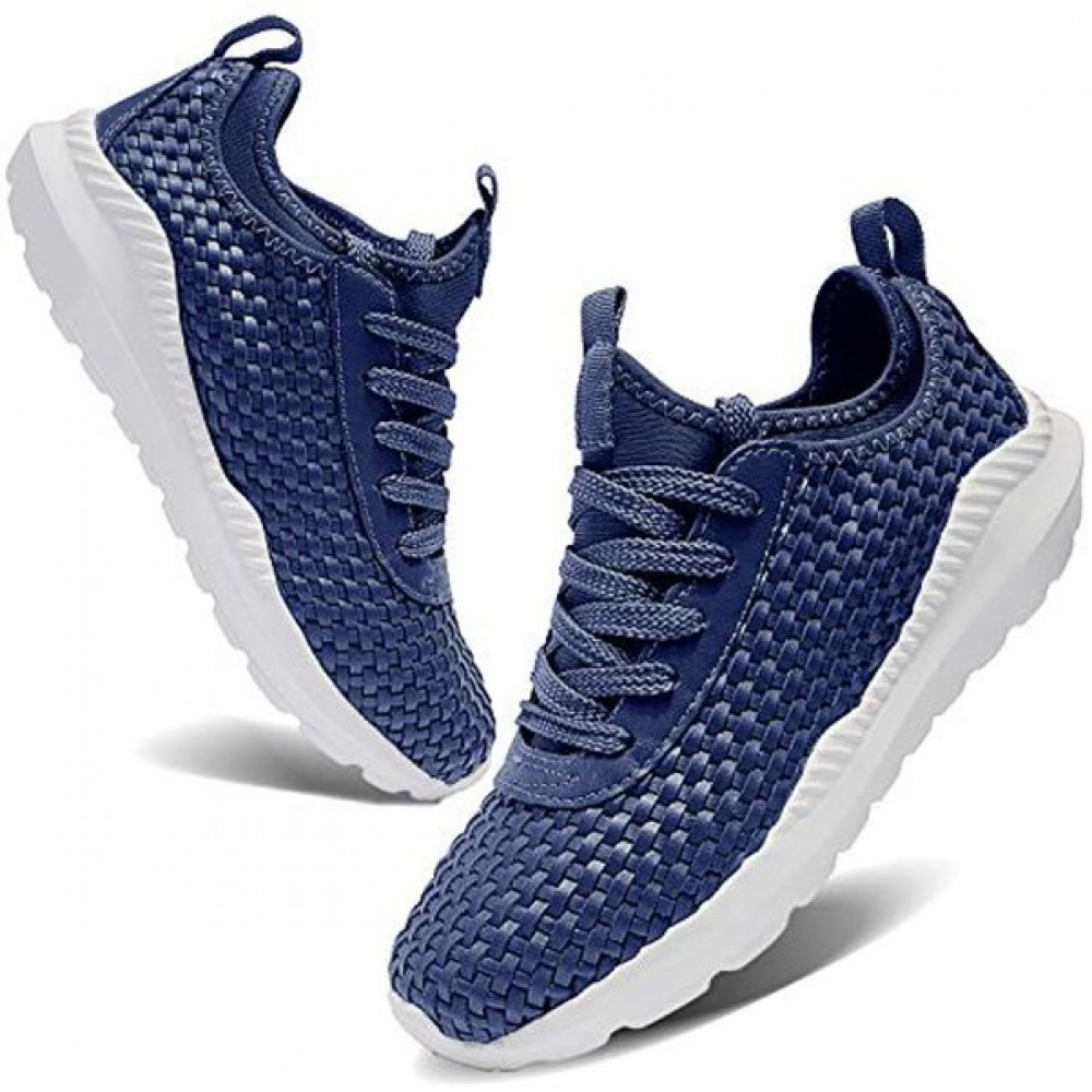 Walking Running Shoes Sports Woven Slip Sneakers Casual Basketball Fashion Outdoor Movement Leisure Shoes Blue